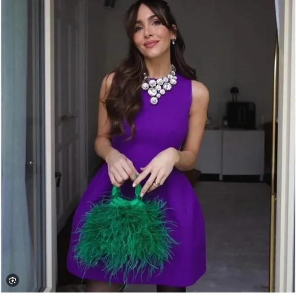 Zara | Dresses | Zara Purple Mini Dress | Poshmark
